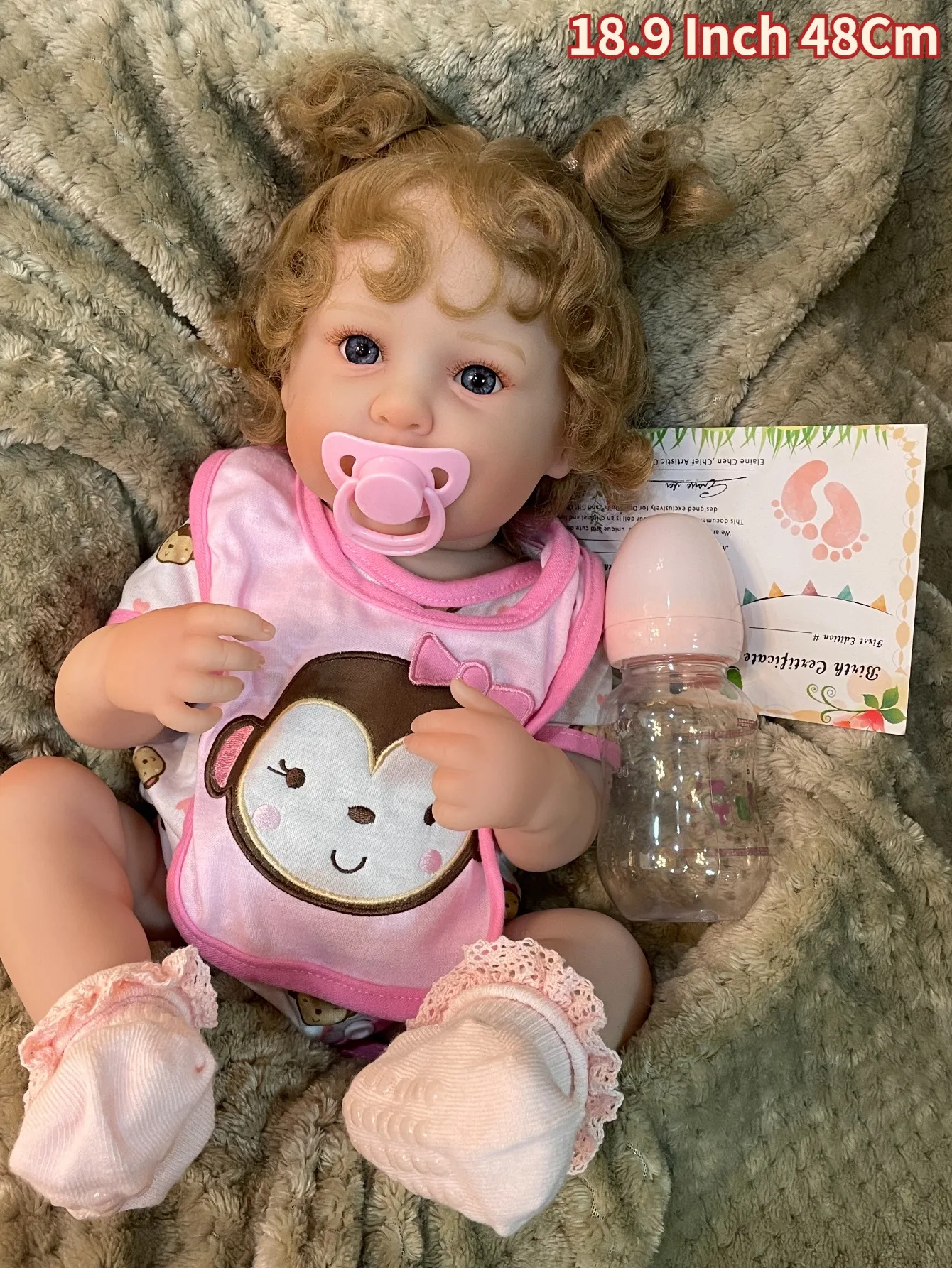 18.9 Inch 48Cm Ward Girl Reborn Baby Doll Handmade Soft Touch Feeling Bebe Newborn Girl Doll For Children Birthday Gifts