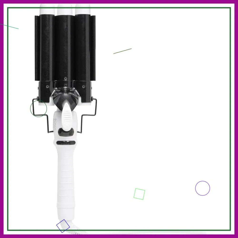 1 Inch Ceramic Tourmaline Curling Iron Wand, 25mm Triple Barrels for Natural Waves, Fast Heat Up