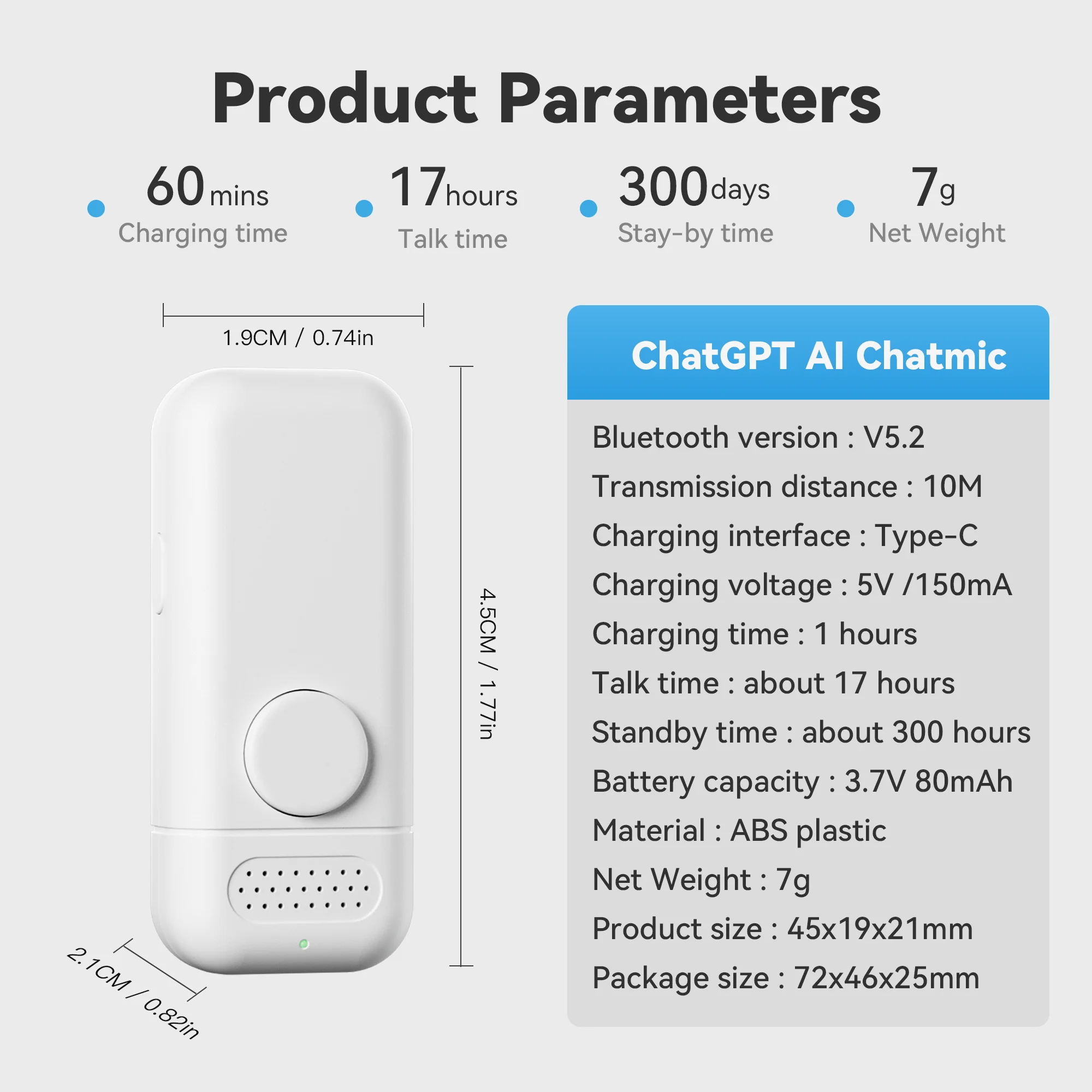 Assistente de casa inteligente com ai chatgpt, compatível com tradução, interação de voz, microfone bt habilitado para celular