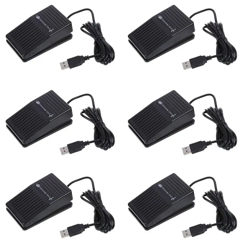 

AA08-6X USB Foot Pedal Switch Control Keyboard Action For PC Computer Games New Pcsensor Foot Switch USB HID Pedal