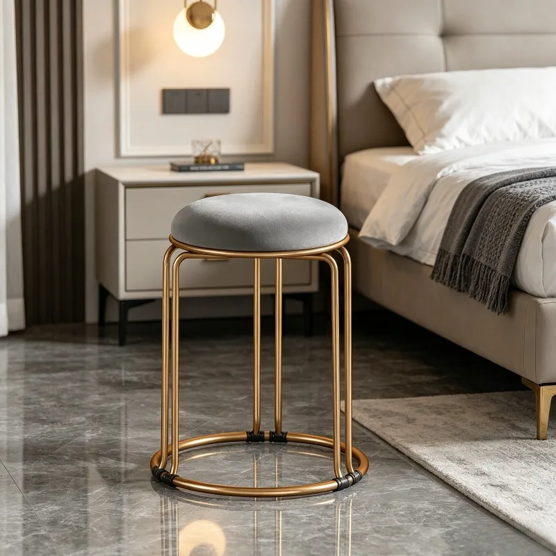 Light Luxury Stackable Round Stools for Home, Modern Minimalist Dining Table Stools,Balcony & Camping,  as Easter Decorations