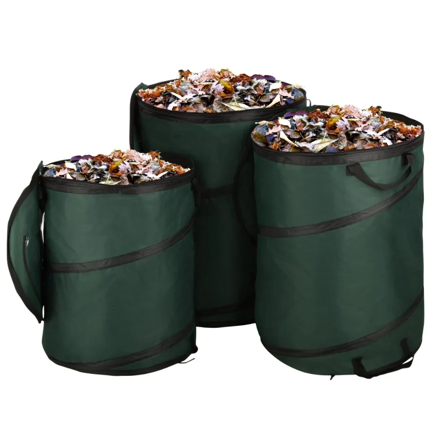

Outdoors Pop Up Trash Can for Camping 46-Gal, 32-Gal 23.1-Gal Collapsible Bins, Gray, Lightweight, Leak-Resistant, Easy-Fold De