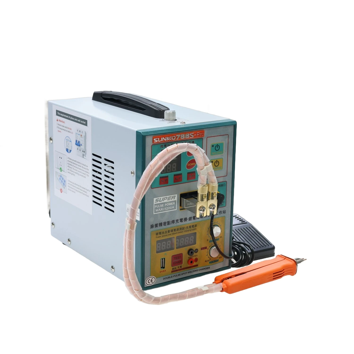 

Dual Function Spot Welder Machine SUNKKO 788S-PRO with Handheld Pen and Push Up Base