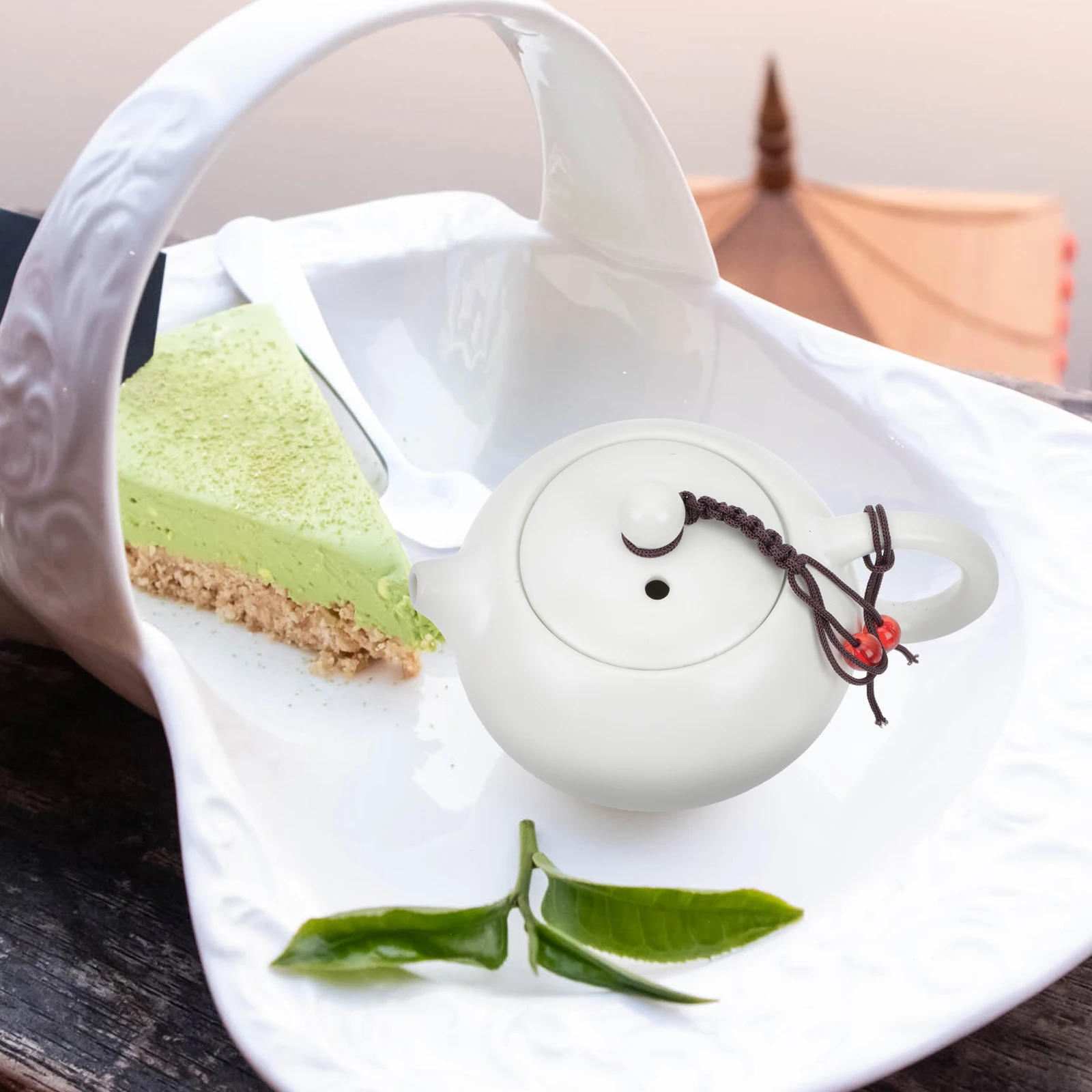 

1 Travel Ceramic Tea Set Kit Heat Resistant Teapot Kung Fu Tea Cups Insulated Handle Easy Hold Outdoor Home Decoration