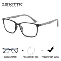 ZENOTTIC 2025 gafas graduadas cuadradas ultraligeras montura de gafas ópticas de moda miopía gafas graduadas con luz azul