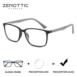 ZENOTTIC 2024 Square Prescription Glasses Ultra Light Eyewear Frame Fashion Optical Myopia Blue Light Prescription Eyeglasses