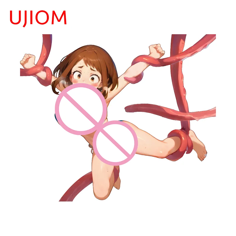 UJIOM الركوع الموقف الحمار الكبير Ochako Uraraka الجدار ملصق قسط لافتة للنظر تصميم واقية من الشمس ملصق مائي جميل غرفة المعيشة ديكور #2