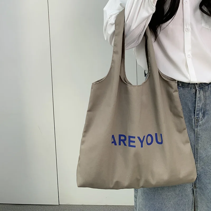 Canvas Tote Women\'s Bag Cotton Cloth Shoulder Shopper Bags for Woman 2024 Japanese Girl Student Book Bag Eco Shopping Handbags