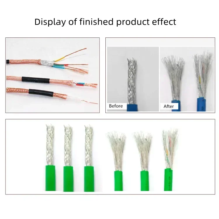 Direct brush machine high speed wire stripping and splitting machine shield layer dividing machine mesh belt winding