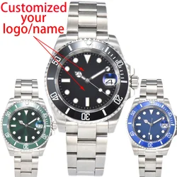 Men's Watch 40mm Case Custom Logo Laser Engraving logo Stainless Steel Watch Sapphire Glass NH35 Movement Waterproof Watch