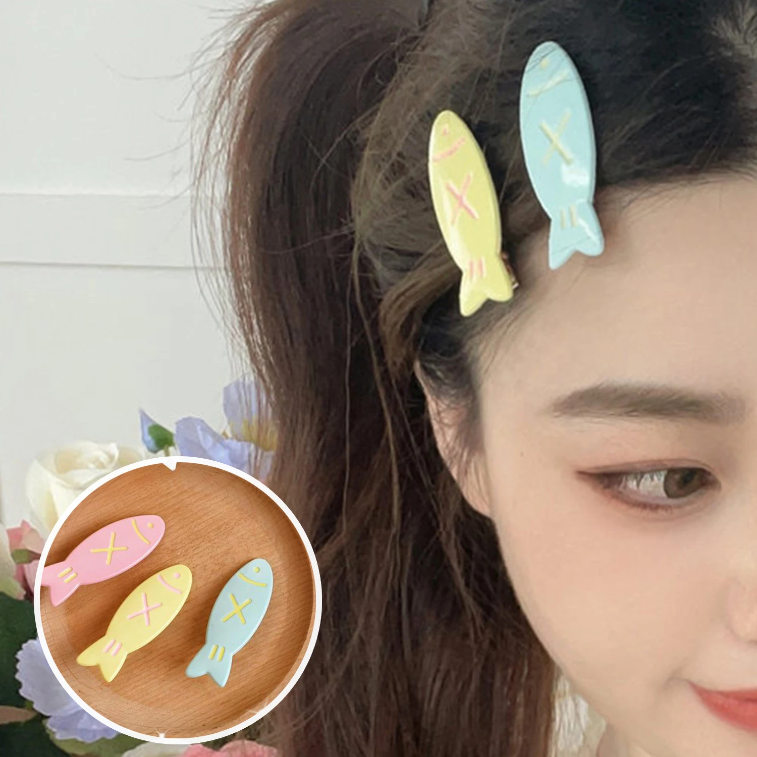 Cute Candy Color Cartoon Fish Hairpin For Children Korean Sweet Y2K Girls Colorful Mini Hair Clip Hair Accessory Wholesale