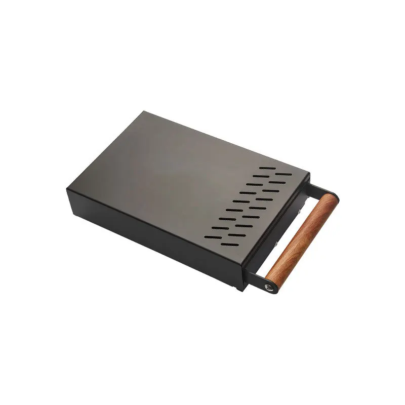 Drawer style coffee grounds bucket, stainless steel tapping box, powder residue bucket, anti slip residue groove