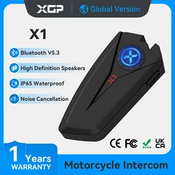 XGP X1 Motorcycle Helmet Bluetooth Headset with Voice Controls Automatic Call Answering Function Portable Motorcycle Accessories