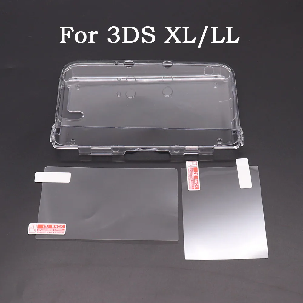 Plástico transparente cristal escudo capa de pele para novo 2ds 3ds xl ll ndsl para dsi ndsi xl ll película protetora de tela