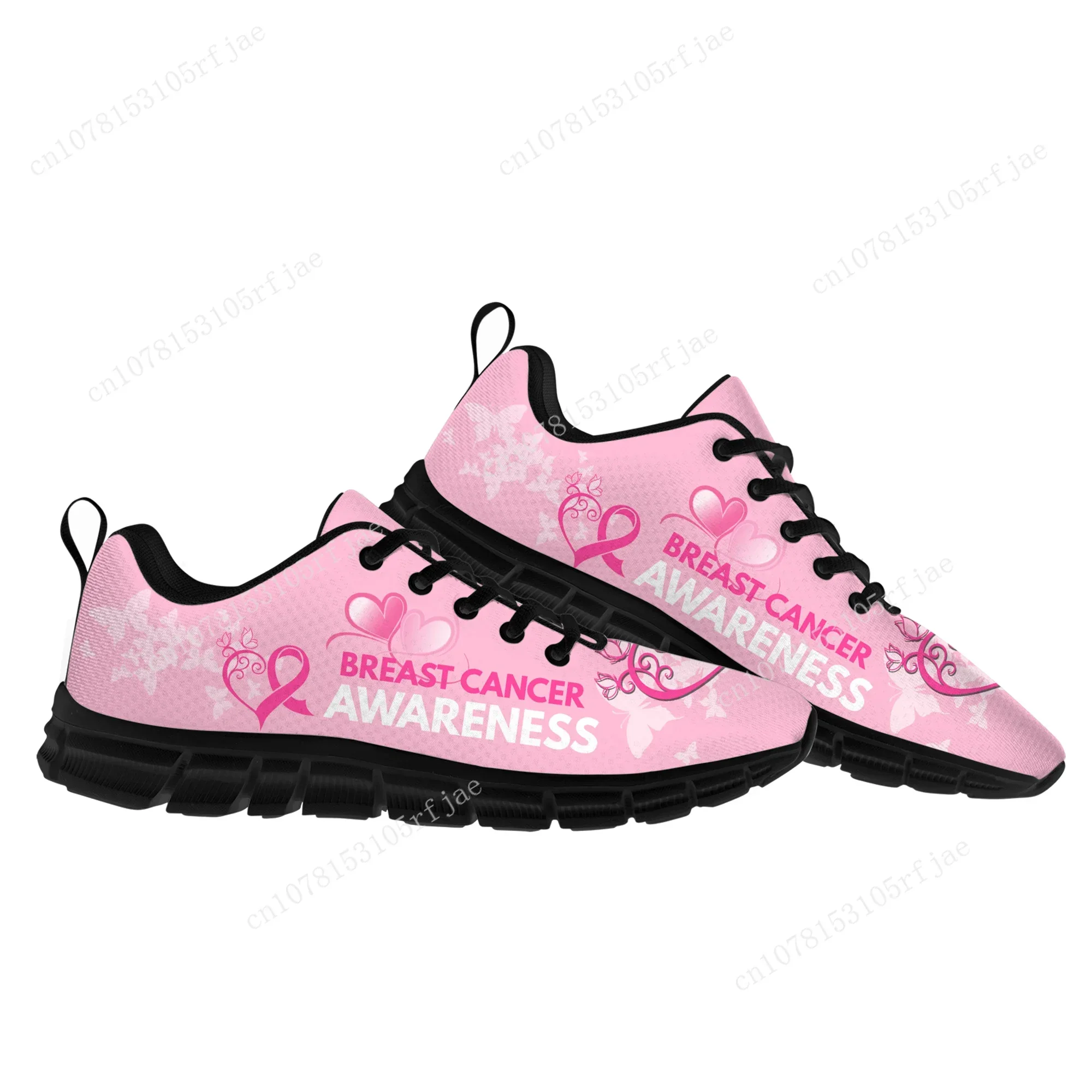 

Breast Cancer Awareness Pink Ribbon Design Sports Shoes Mens Womens Children Sneakers High Quality Sneaker Custom Built Shoes