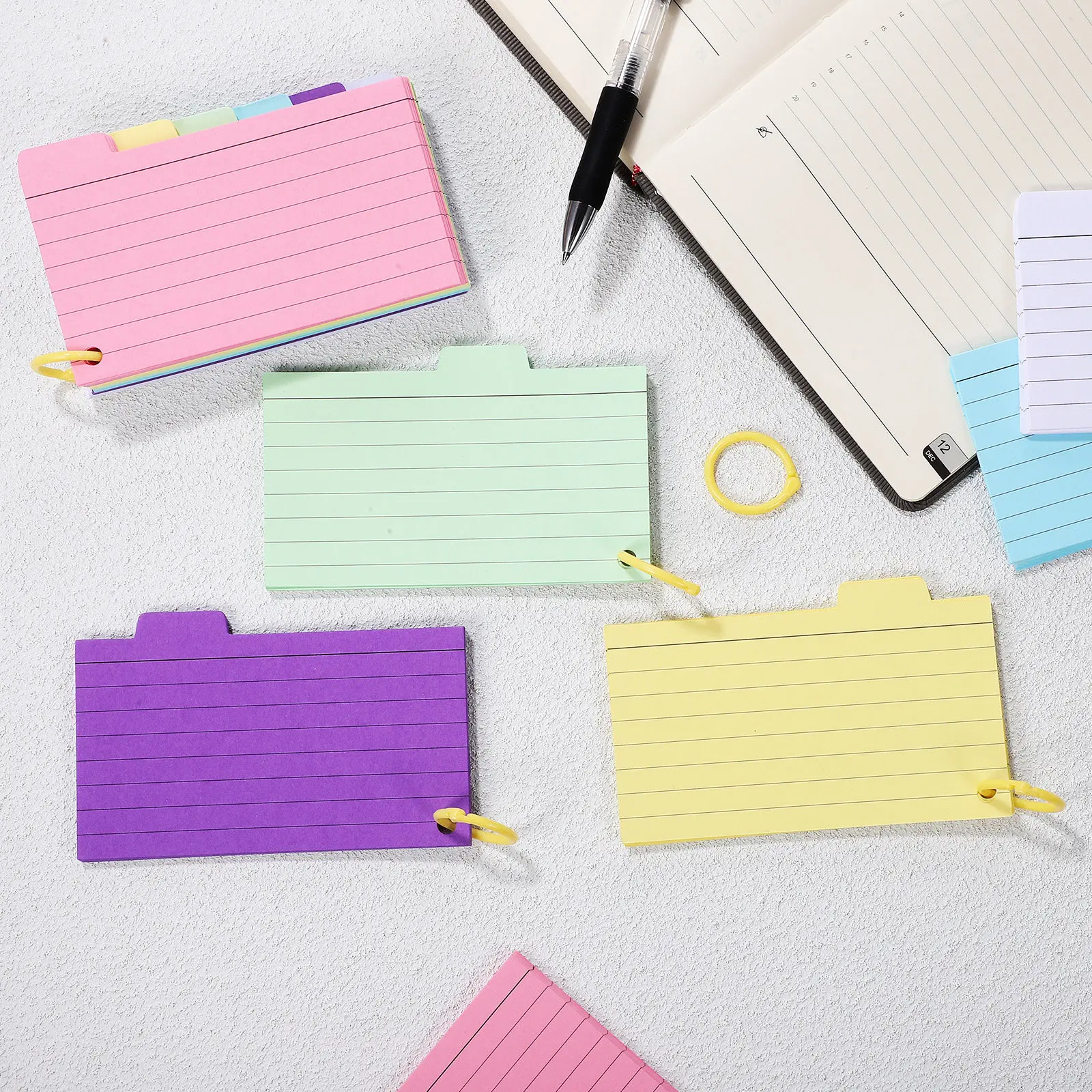 450Pcs Spiral Notepads Thick Paper Smooth Writing Mini Memo Pads with Binder Rings for Learning Note Taking Study Organization