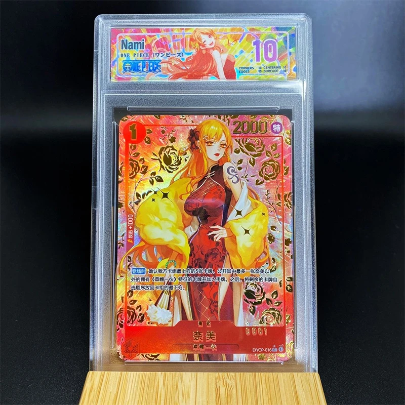 ONE PIECE Anime Characters Nami Nico Robin DIY Homemade Bronzing Collection Card Christmas Birthday Gift Game Toys