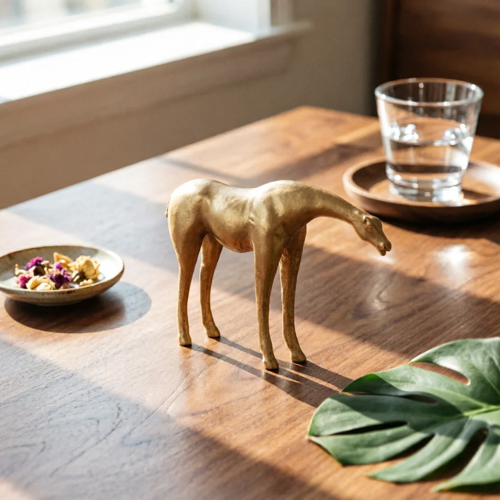 Metal Horse Sculpture Hammered Abstract Horse Ornament Home Decor Decorative Hand Finished