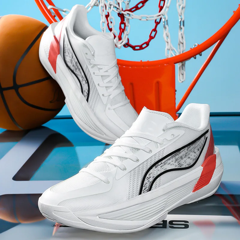 large-size basketball shoes wear-resistant summer sports sneaker with shock absorption professional combat for student children