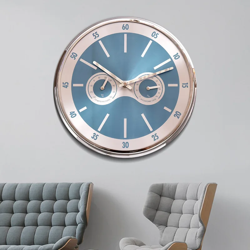 Light Luxury Metal Silent Wall Clock 31cm Metal Modern Fashion Nordic Simple Creative Decoration Watch Home Decor