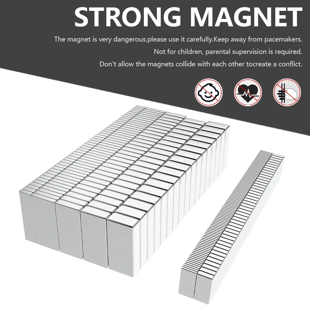 N35 초강력 네오디뮴 자석 블록 NdfeB 강력한 영구 자석 냉장고 자석 20x10x2 20x10x3mm