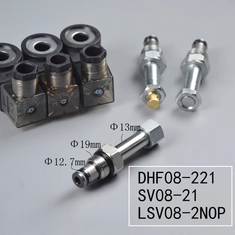 Two position normally open DHF08-221 hydraulic thread cartridge solenoid directional valve SV08-21 LSV08-NOP