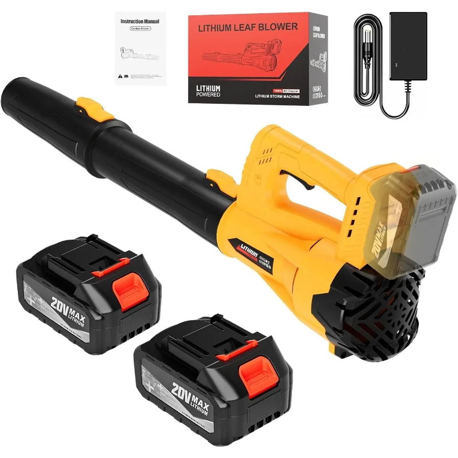 

Leaf Blower Cordless 21V Electric Leaf Blowers Lightweight Variable Speed Lithium Battery and Charger Powered Lightweight Leaf
