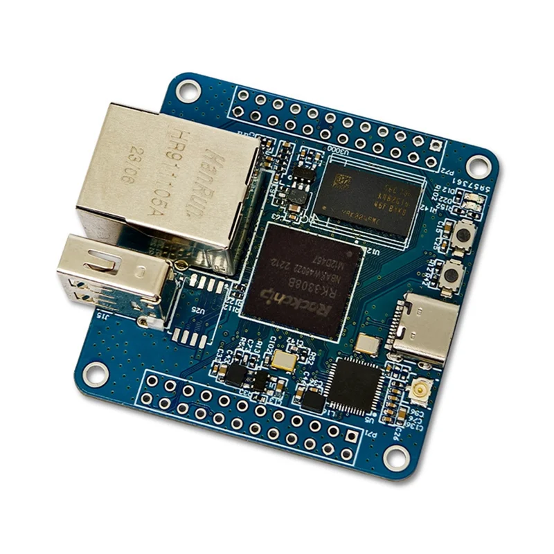 【Price Drop !!】RK3308B CPU Development Board Quad-Core ARM Cortex-A35CPU Onboard DDR3-2Gbit Supports WIFI ETH Iot Development Bo