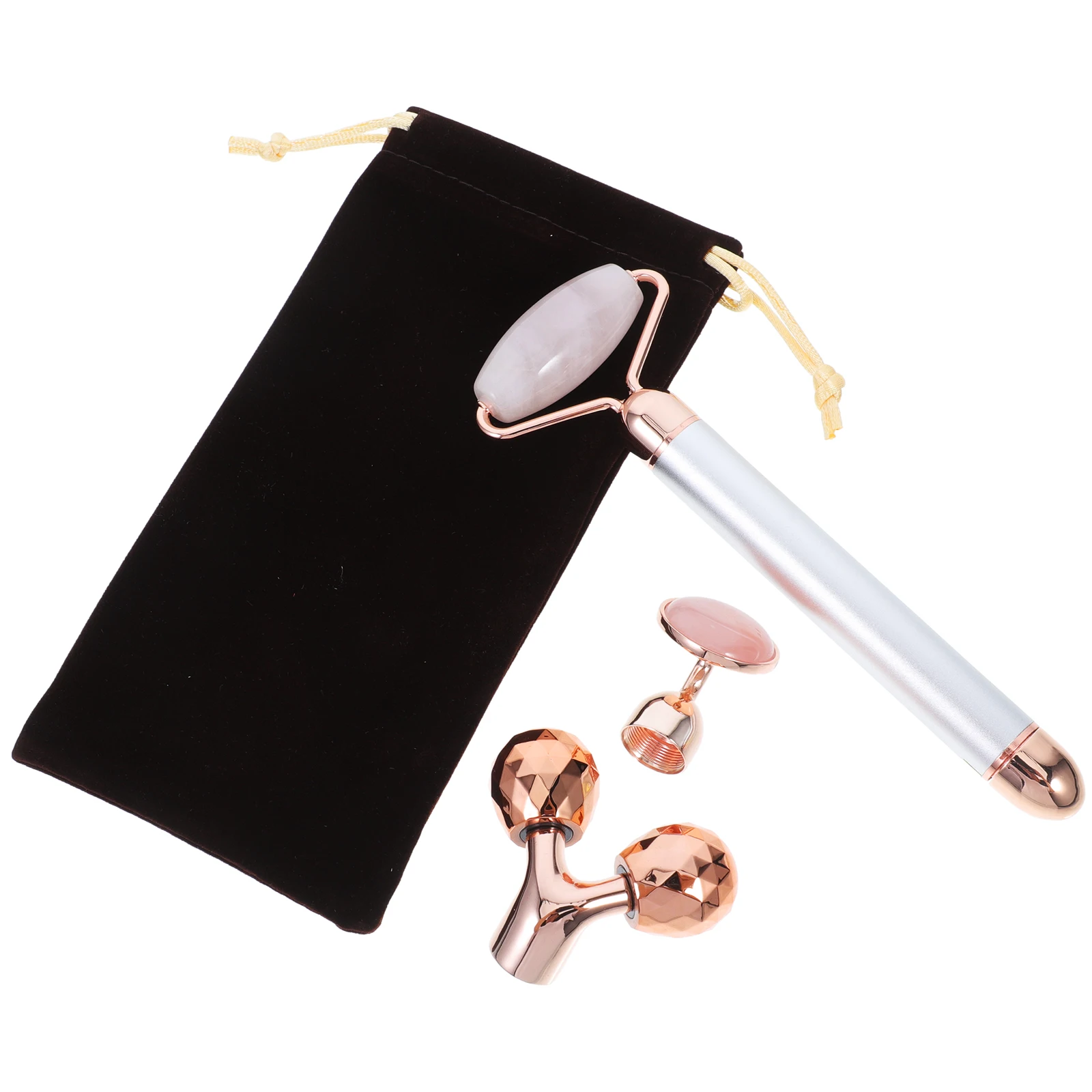 1Set 3-in-1 Jade Facial Roller Kit Durable Professional Gift for Women Birthday Christmas Day 3-in-1 Jade Face Roller