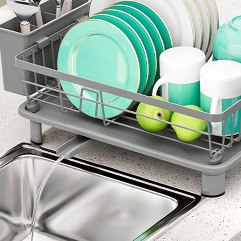 Modern Cutlery Drainer Stand Featuring Strengthened Support Bars And Multiple Section Design For neat Kitchen