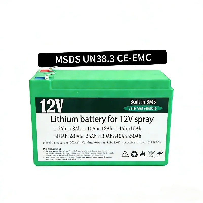 For Electric Sprayers 12V 8Ah/10Ah/12Ah/14Ah/16Ah//20Ah for Special-Purpose Lithium Battery Large Capacity Charging Battery