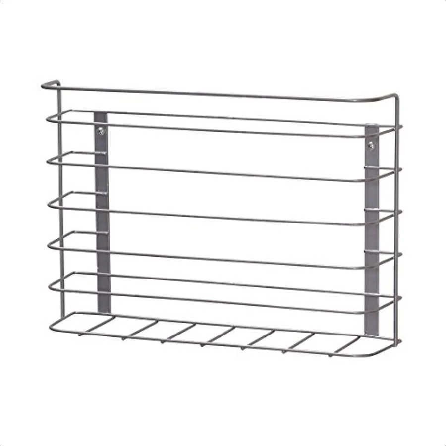 

Tall Door Mount Cabinet Organizer Sturdy Steel Wire Frame Elegant Nickel Powder Finish Mounts to Solid Surface Included Hardwar