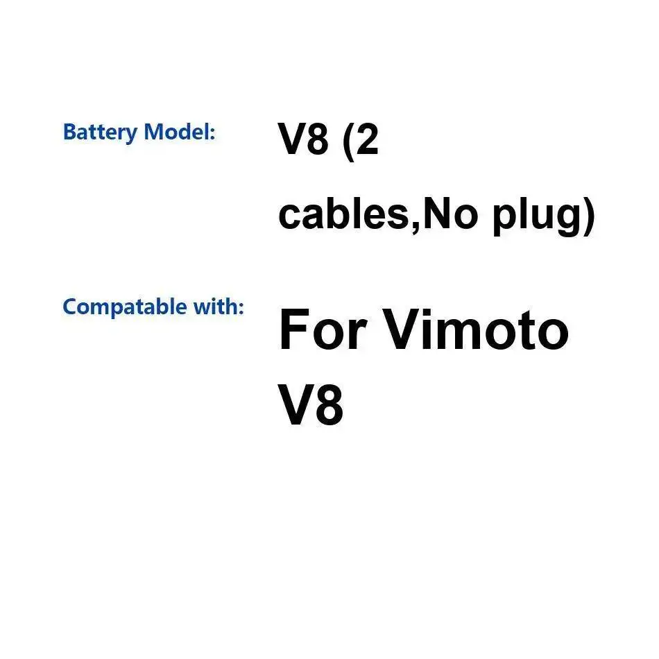 

Bluetooth-шлем, аккумулятор для наушников, 1300 мАч, долговечный для Vimoto V8, 2 кабеля, без вилки