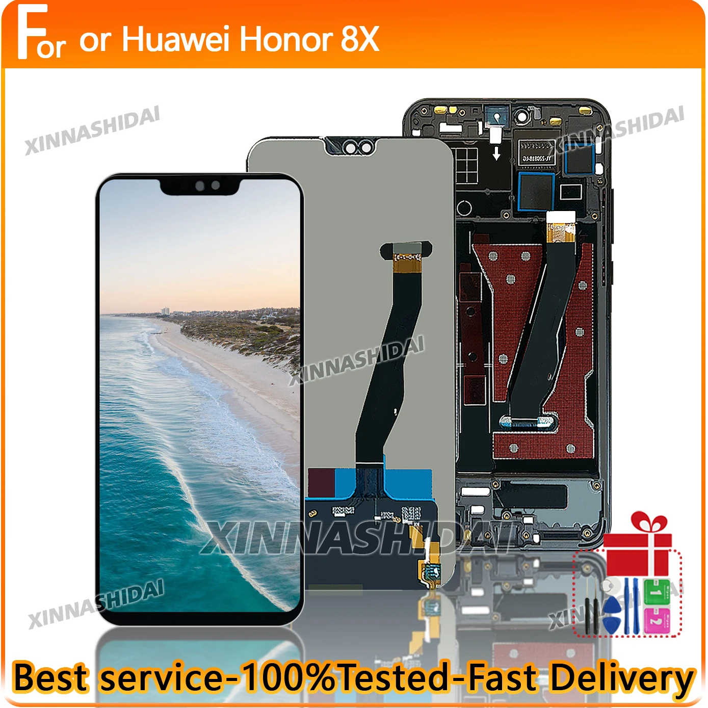 NEUES 6,5-Zoll-TFT-Display für Huawei Honor 8X LCD-Touchscreen-Digitizer für Honor 8X Display JSN-L21 JSN-L22 Bildschirm-Ersatzteile