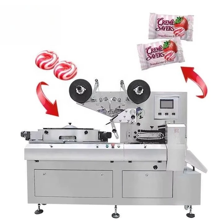 Hot Selling Hight Quality Full Automatic High Speed Pillow Type Small Pouch Packing Machine for Chocolate  Ball Candy