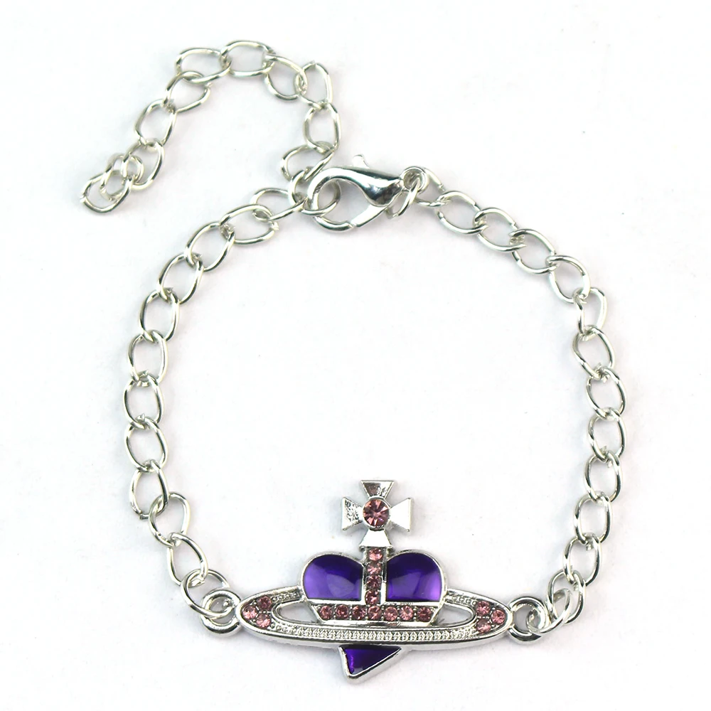 5 اللون العصرية سوار زحل حجر الراين كريستال كوكب زحل قلادة للنساء موضة سحر المجوهرات هدية