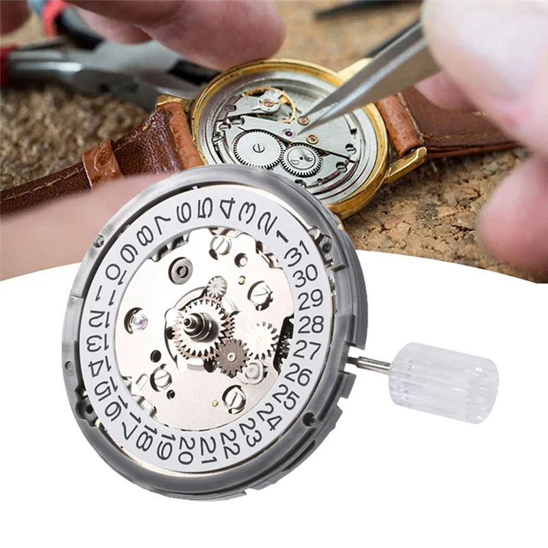 Mouvement automatique de montre, calendrier à 3 chiffres, mouvement de haute précision, accessoires de montre, Gstuff, NH34, NH34A