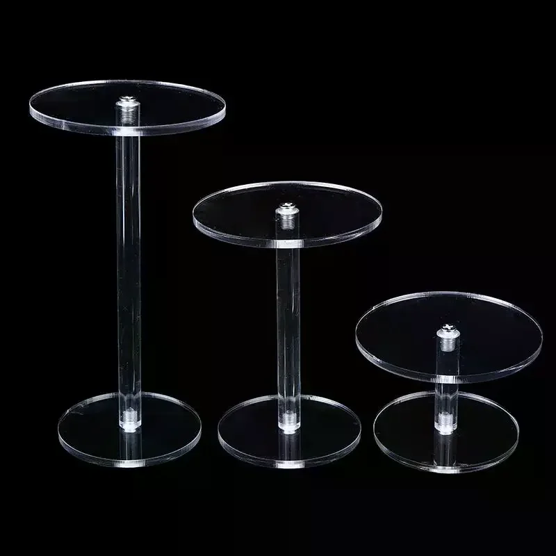 إطار شفاف صندوق مجوهرات مستدير عرض موقف أكريليك واضح سوار منظم الرف تخزين المجوهرات الرف