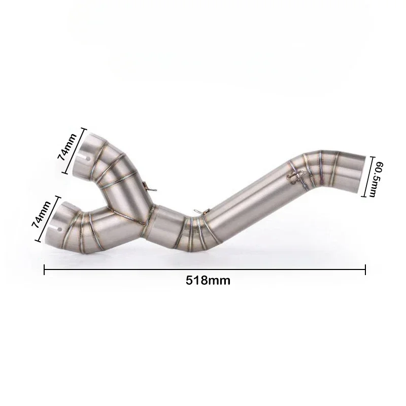 60mm Motorcycle Exhaust Middle Link Pipe Escape Connection Pipe For BMW S1000RR S 1000 RR  2010 2011 2012 2013 2014 2015-2018