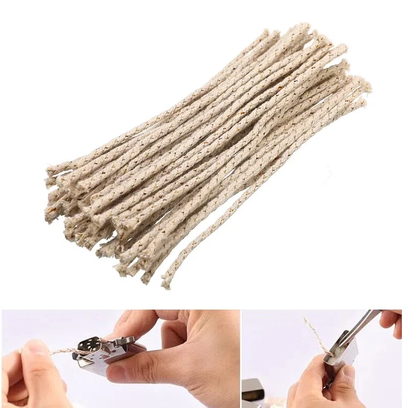 10/50pcs Copper Wire Cotton Core Wicks For Zippo Kerosene Oil Petrol Lighter Universal Replacement Accessories Wholesale