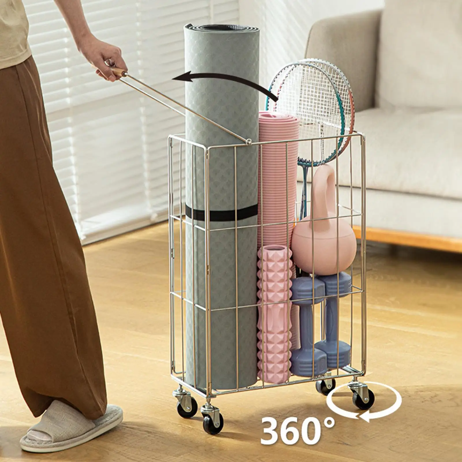 

Narrow Foldable Laundry Hamper Stainless Steel Clothes Basket Easy Carry with Handle for Dorm and Travel Laundry Solutions