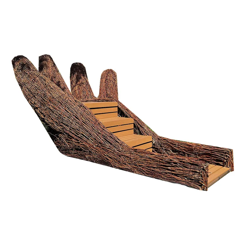 

Outdoor scenic rattan art landscape hotel homestay farm creative photo clock in prop rattan wuzhishan