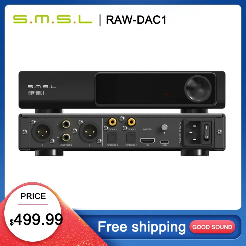 SMSL RAW-DAC1 Decoder MQA MQA-CD AK4191+AK4499EX Bluetooth 5.1 Support LDAC XU316 32Bit/768kHz DSD512 DAC RAW DAC1