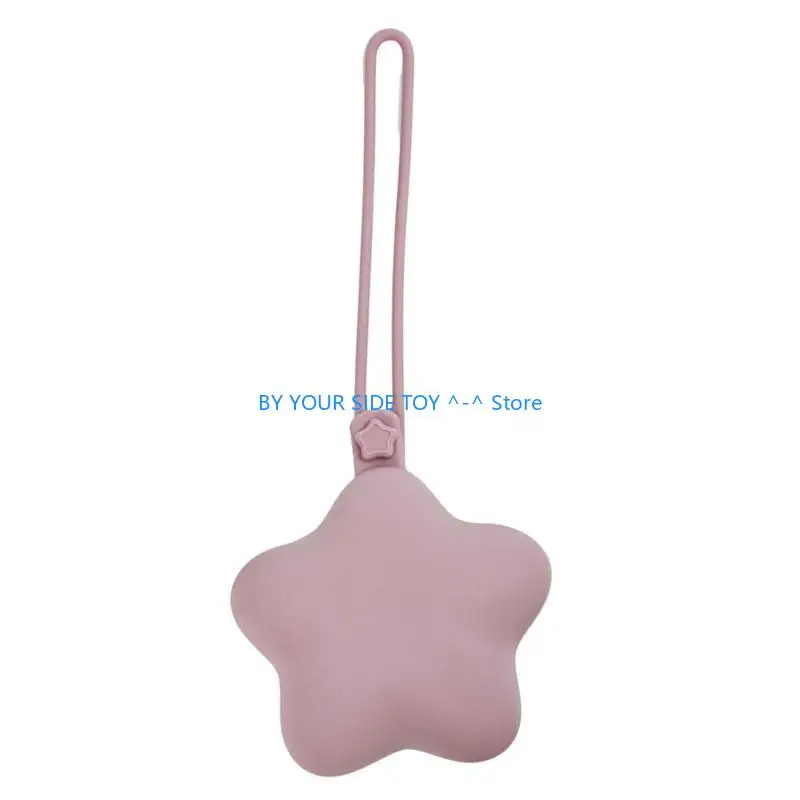 Star Shaped Pacifier Holder Case Silicone Portable & Lightweight for Newborns Baby Boys and Girls Keep Pacifiers Clean U6XE
