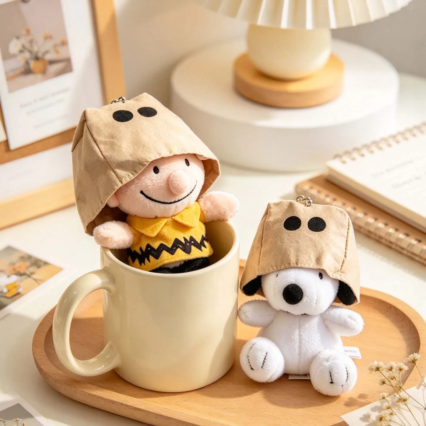 Snoopy Plush Keychain Cute Cartoon Doll Pendant Bag Halloween Charm Backpack Decoration Holiday Gift For Friends