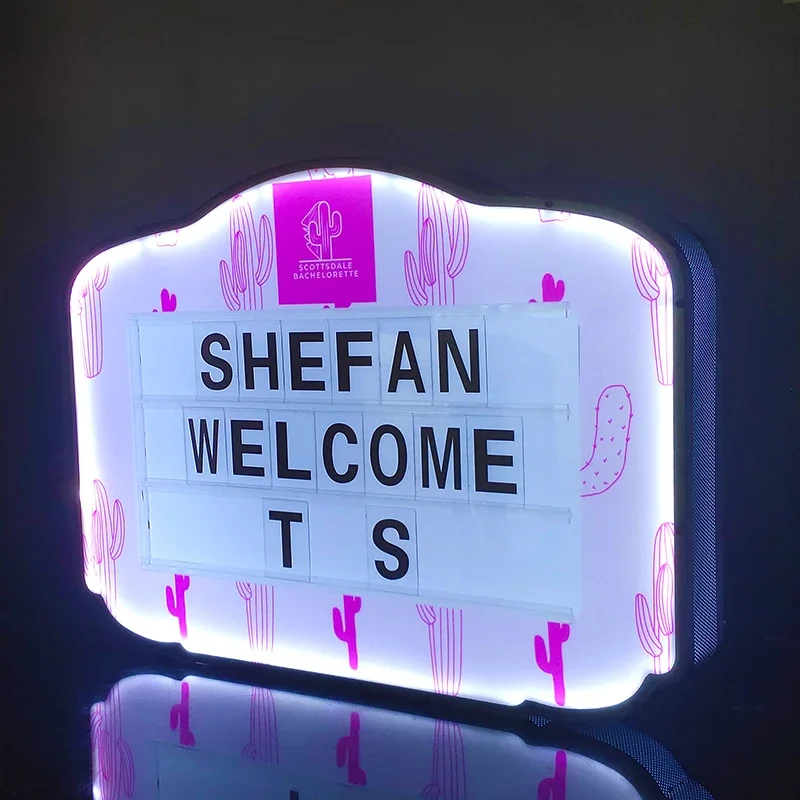 Night Club Acrylic Message Board Glow Bar Rechargeable Color Flashing Wine Champagne Glorifier LED Bottle Presenter