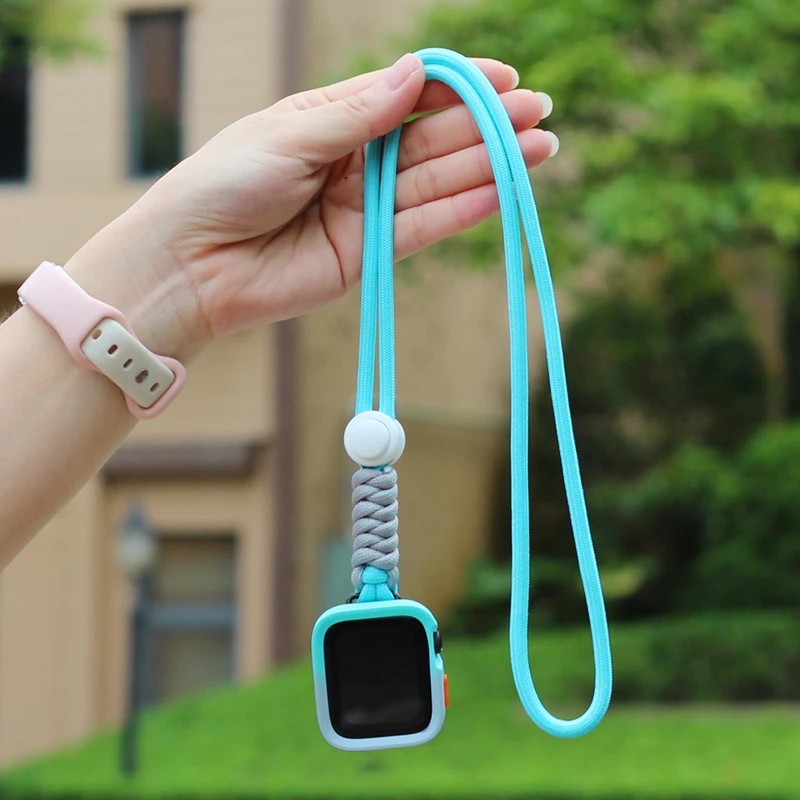 Case for apple watch Colourful braided lanyards Smartwatch accessories band 46mm strap Silicone Case for iWatch Series 10 Ultra