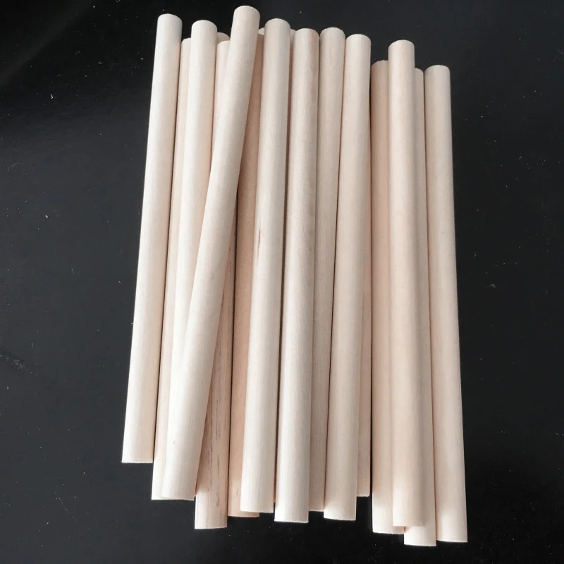 Round Stick 30CM Long Rice Cypress Round Stick Diameter 8MM Wooden Stick DIY Model Handicraft Wheat Wasp Woodworking Tool