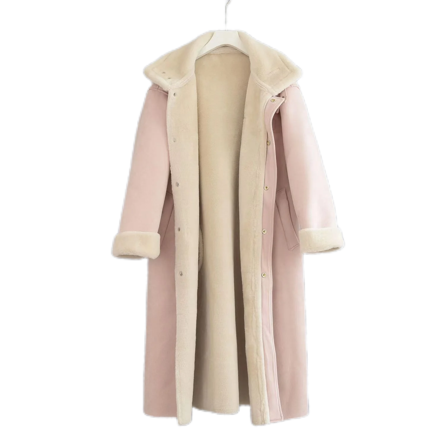 

Winter Coat Women Long Loose Fit Thick Warm Shearling Motorcycle Jacket Faux Fur Lined Casual Trendy Outerwear
