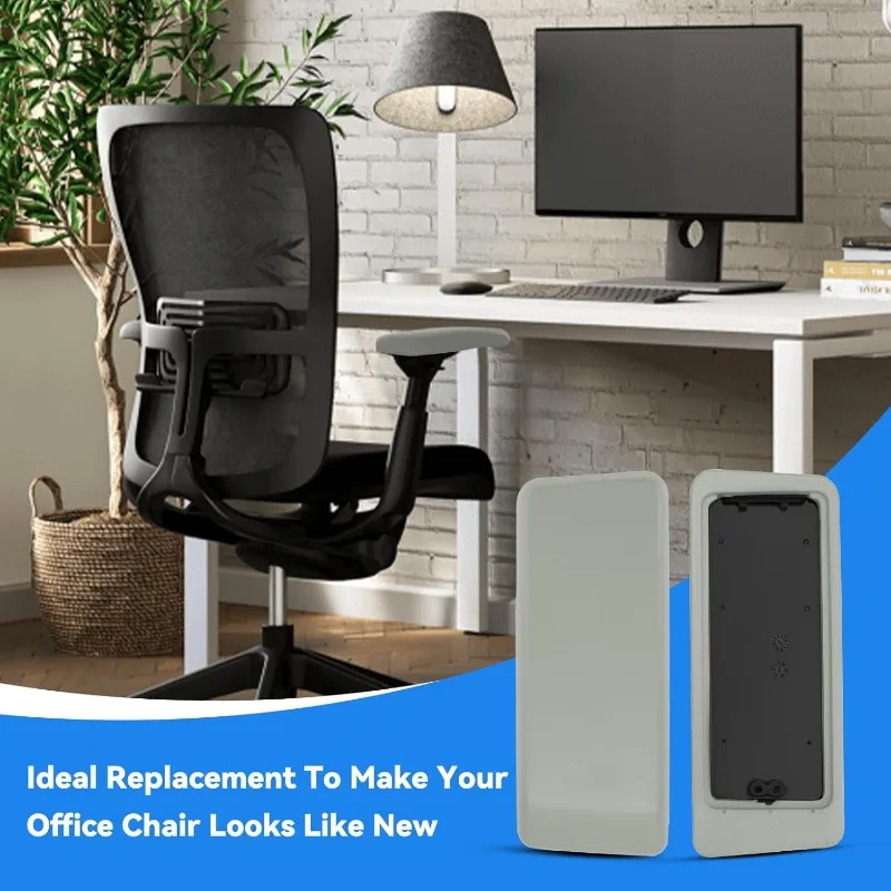 1 Pair Black/Grey Chair Arm Pads Caps Replacement fit for Haworth Very Office Chair Armrest Pad Replacement